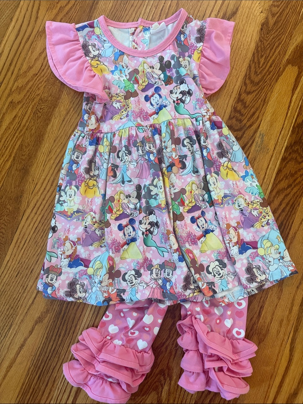 Angeline Disney Girls Pink Outfit- 4T